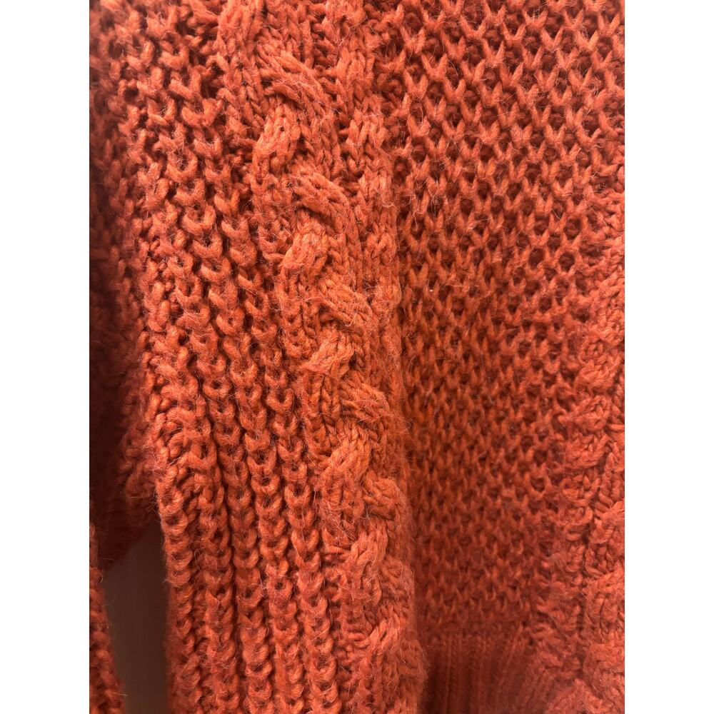 Universal Thread Rust Cable Knit Chunky Sweater M… - image 7